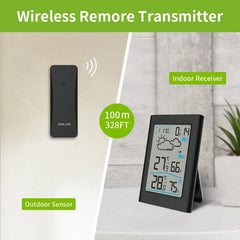 LCD Digital Smart Wireless Weather Station In/Outdoor Thermometer Hygrometer Remote Sensor Alarm Time Clock Weather Forecast
