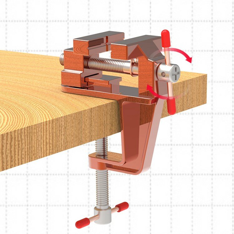 Mini Bench Clamp - Lightweight, Adjustable, Durable Plastic & Aluminum Alloy for Easy DIY Woodwork & Cabinetry