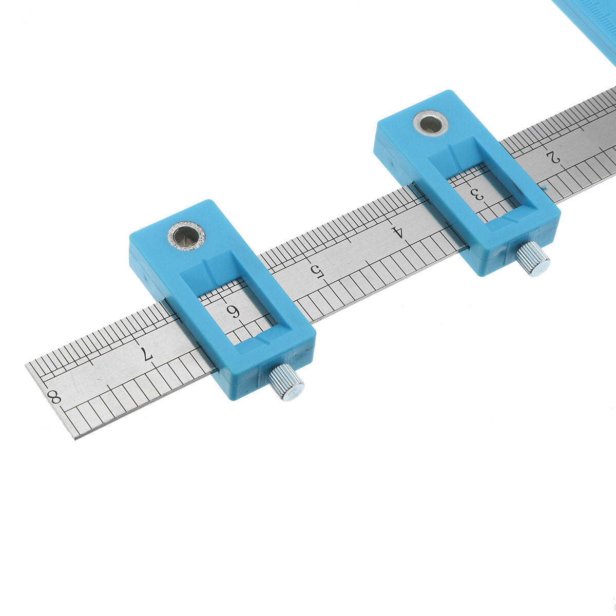 Hole Punch Locator Jig Tool Drill Guide Drawer Cabinet Hardware Dowel Woodworking Ruler