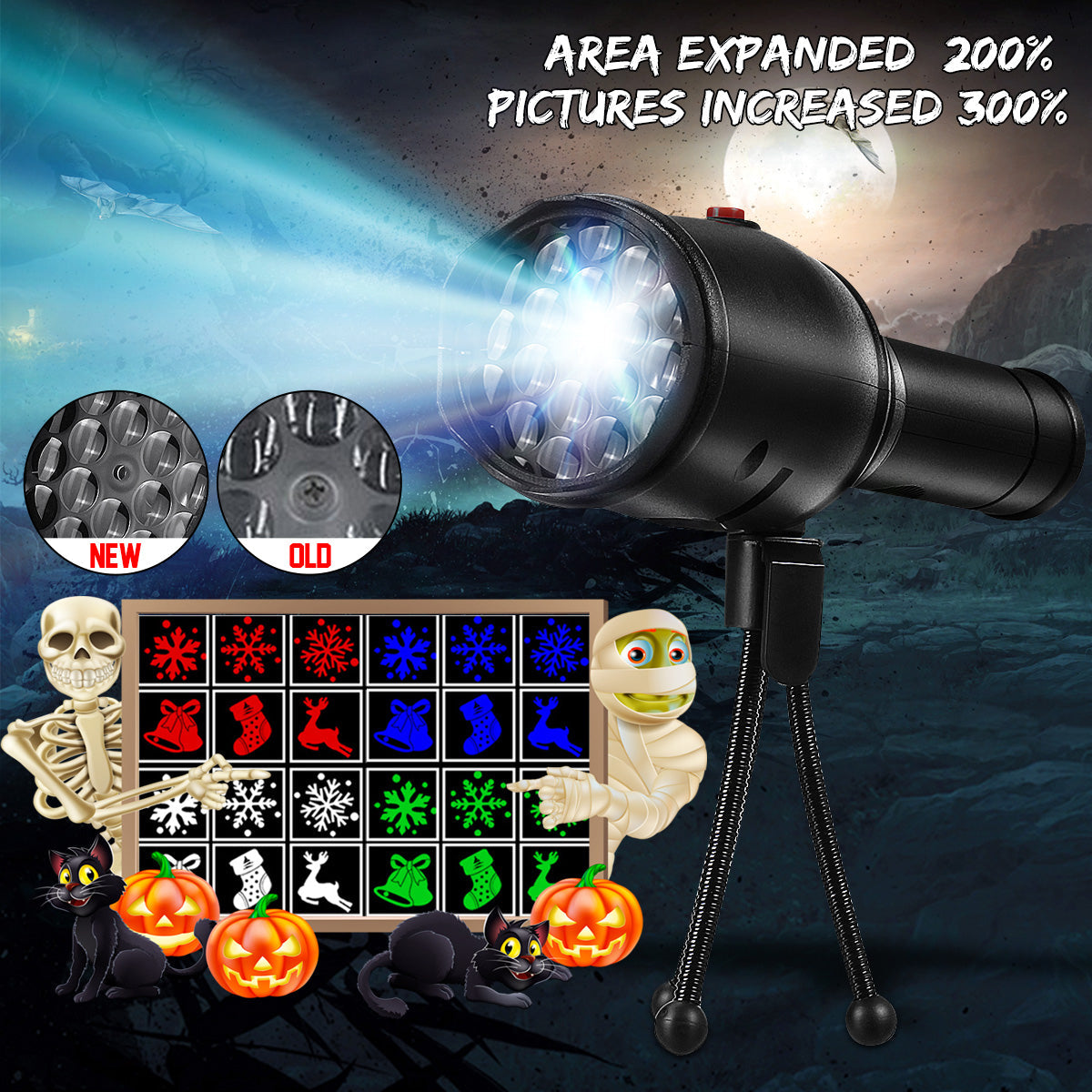 Christmas Projector Lamp Outdoor Garden Waterproof Landscape Light