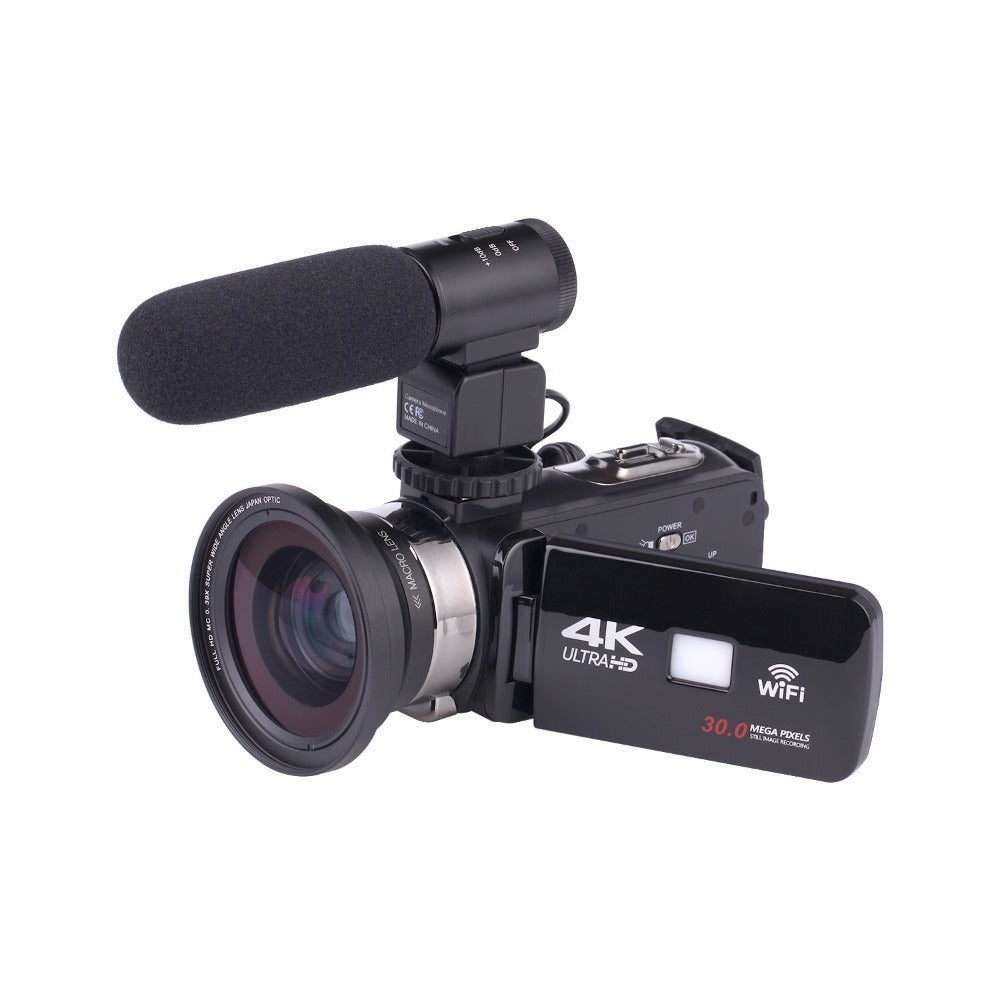4K Ultra HD Camcorder with 48MP, 18x Zoom, Night Vision, Remote Control, and HDMI Output - Perfect for Videos & Photos