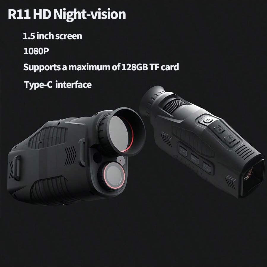 5x Digital Zoom Monocular Night Vision Device, Infrared Telescope for Day & Night Use, 300m Range, Compact & Lightweight
