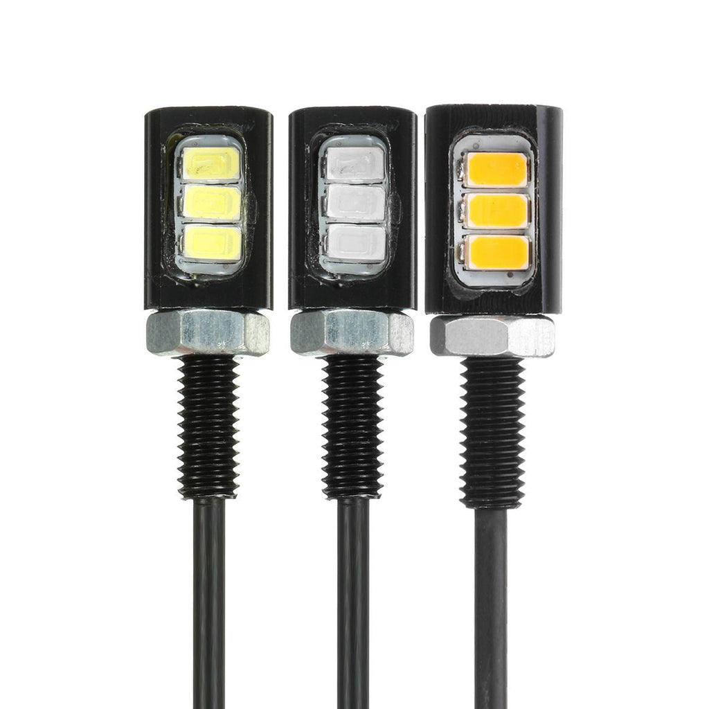 12V 3 LED SMD Motorcycle Car Number License Plate Screw Bolt Light Lamp Bulb