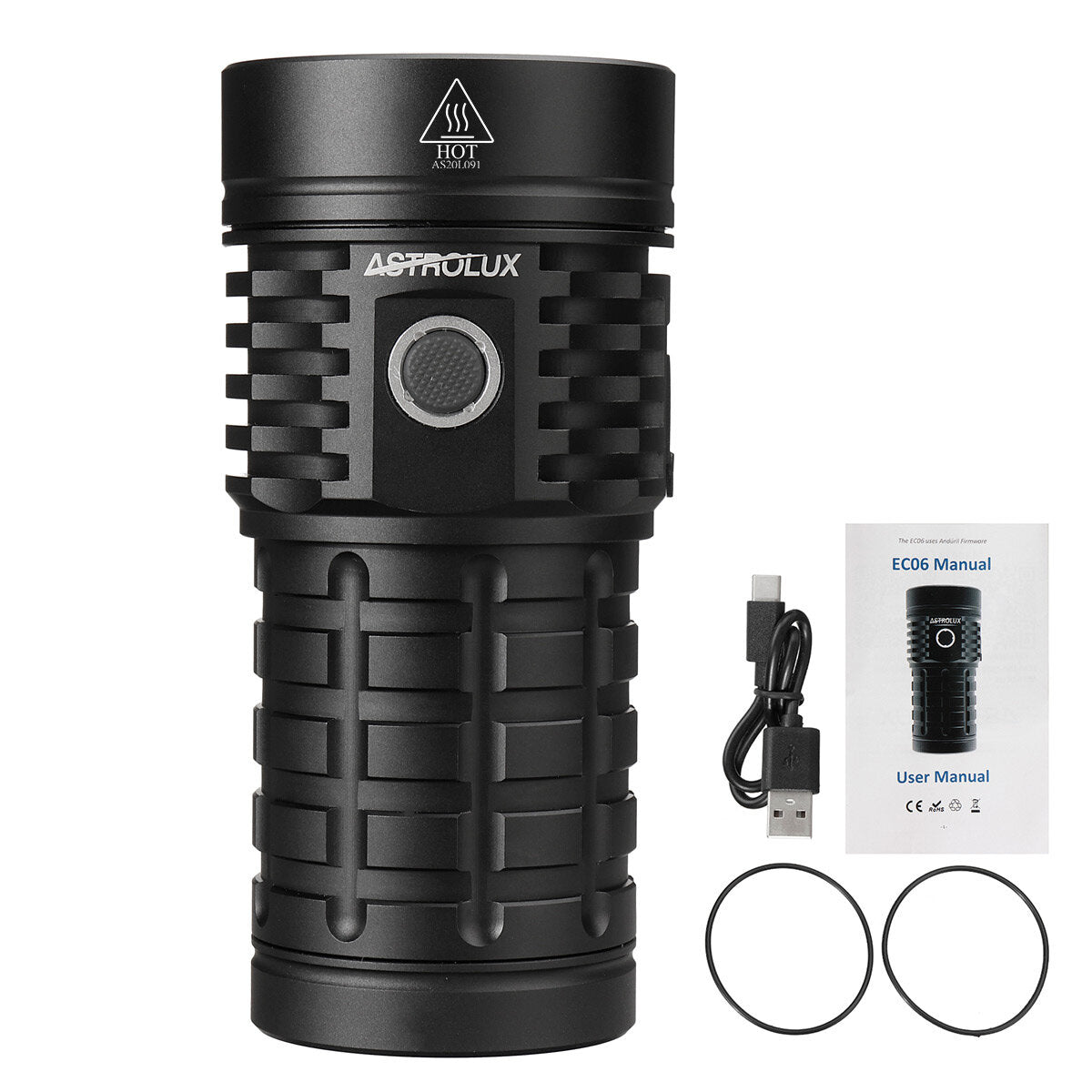 6*XHP50.2 16000lm High Lumen Strong 21700 Flashlight Anduril 2 UI 566m Long Range Powerful LED Torch