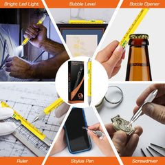 9-in-1 Multi-Tool Pen: Ballpoint, Screwdrivers, Stylus, LED Light, Ruler & More - Perfect Gift for Men & Women