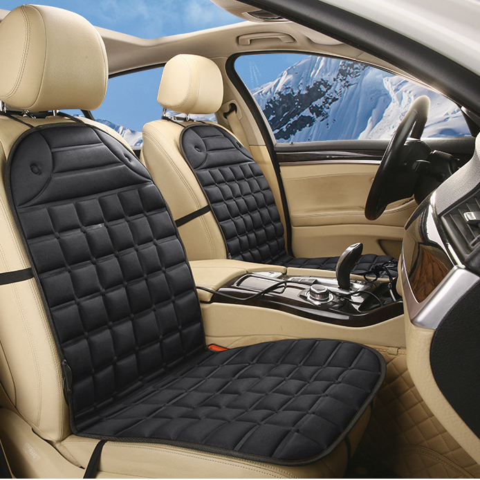 Universal 12V Heated Car Seat Covers Safety Thermostatically Controlled Overheat Protection