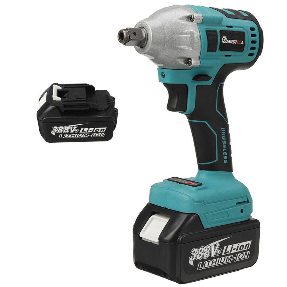 388VF 800N.M 22900mAh 1/2" Electric Impact Wrench Drill Brushless Cordless Spanner Rattle Gun