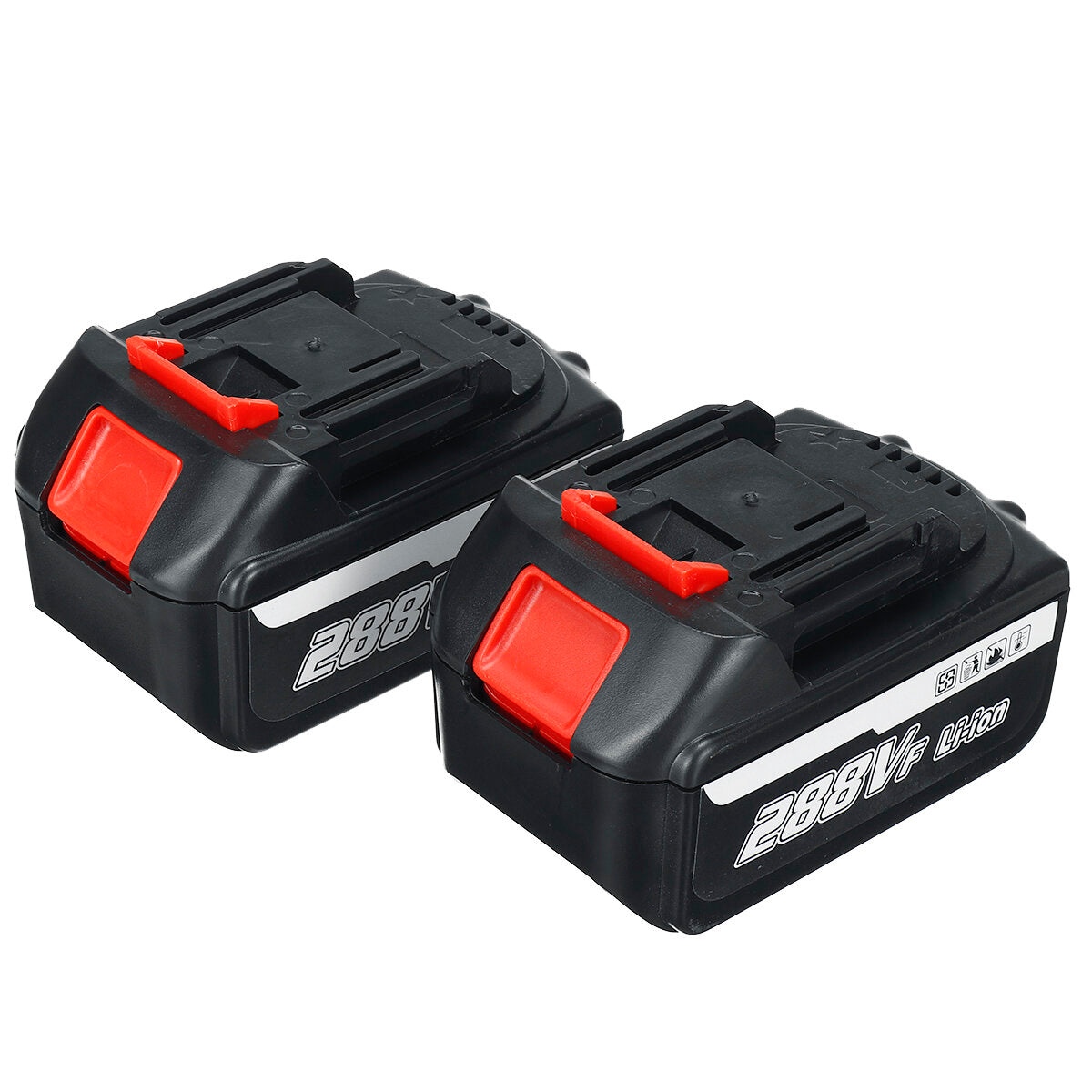 Cordless Reciprocating Saw Rechargeable Electric Recip Sabre Saw W/ 4pcs Blade & 2pcs Battery Wood Metal Plastic Sawing Tool