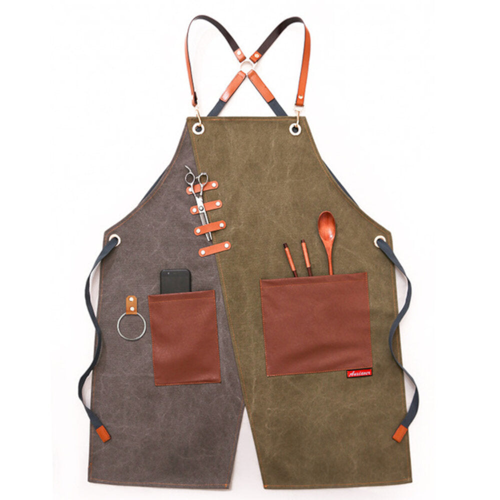 Denim Apron Korean Style Male Work Clothes Barber Cafe Shop Waiter Female Waist Custom Logo Work Apron