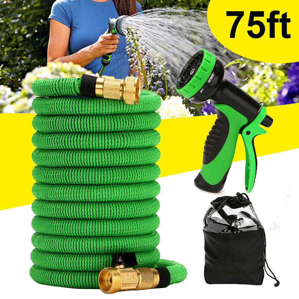 25-100ft Expandable Flexible Garden Water Hose Water Pipe Watering Sprayer
