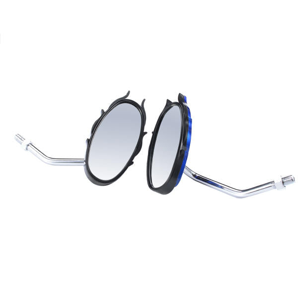 8mm 10mm Motorcycle Flame Rear View Mirrors