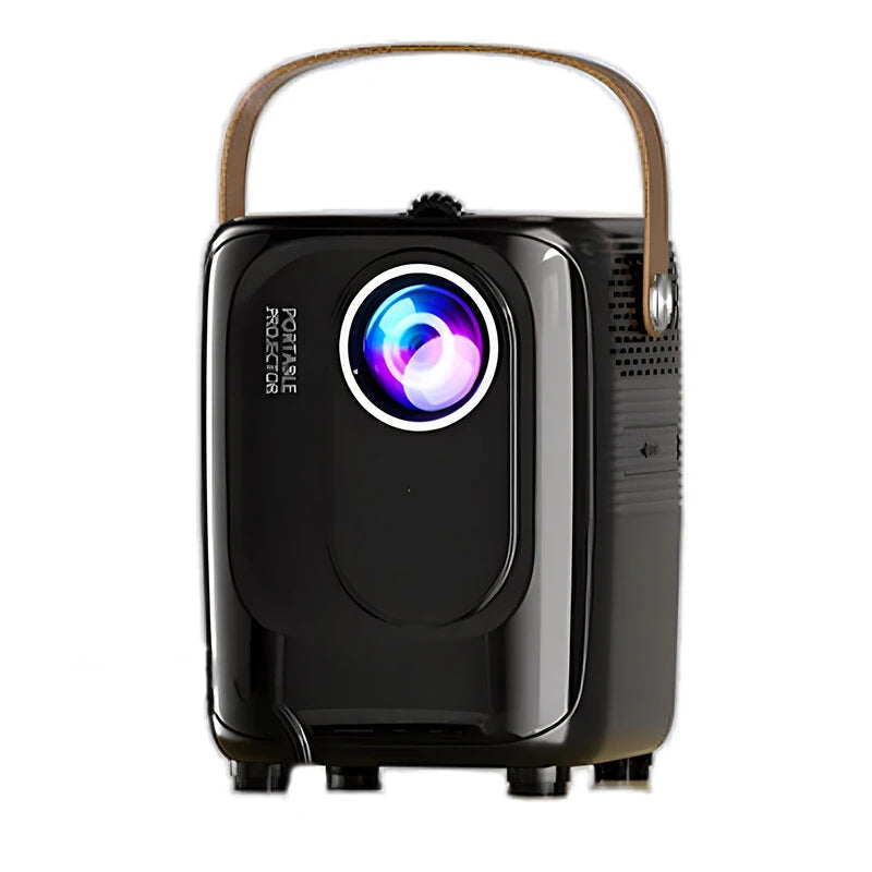 AI Voice Remote Portable Projector 1080P HDR10+ WiFi+BT Low Blue Light Home Theater with Surround Sound & 3D Video Player EU Plug