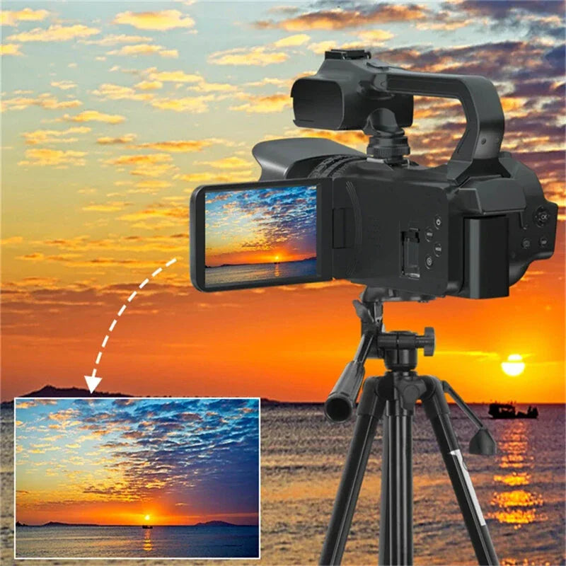 4K 64MP WiFi Camcorder with 18X Zoom, 4.0" Touch Screen & 2.4G Remote for Meetings, Conferences & Weddings - AF Function