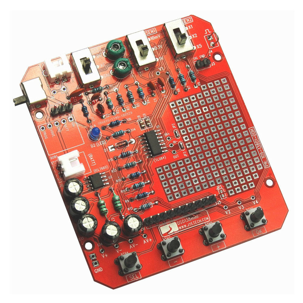 Original13805K DSO138mini DIY Digital Oscilloscope Kit SMD Pre-soldered 200KHz 3.5V-6V DC
