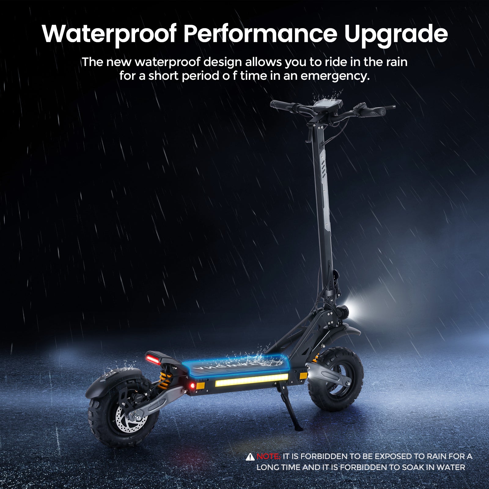 Electric Scooter Bridage Rapide 48V 21.3Ah Battery 1000W Motor 55KM/H Top Speed 11 Inch Tire 85KM Range Front Rear Disc Brake Dual Swingarm