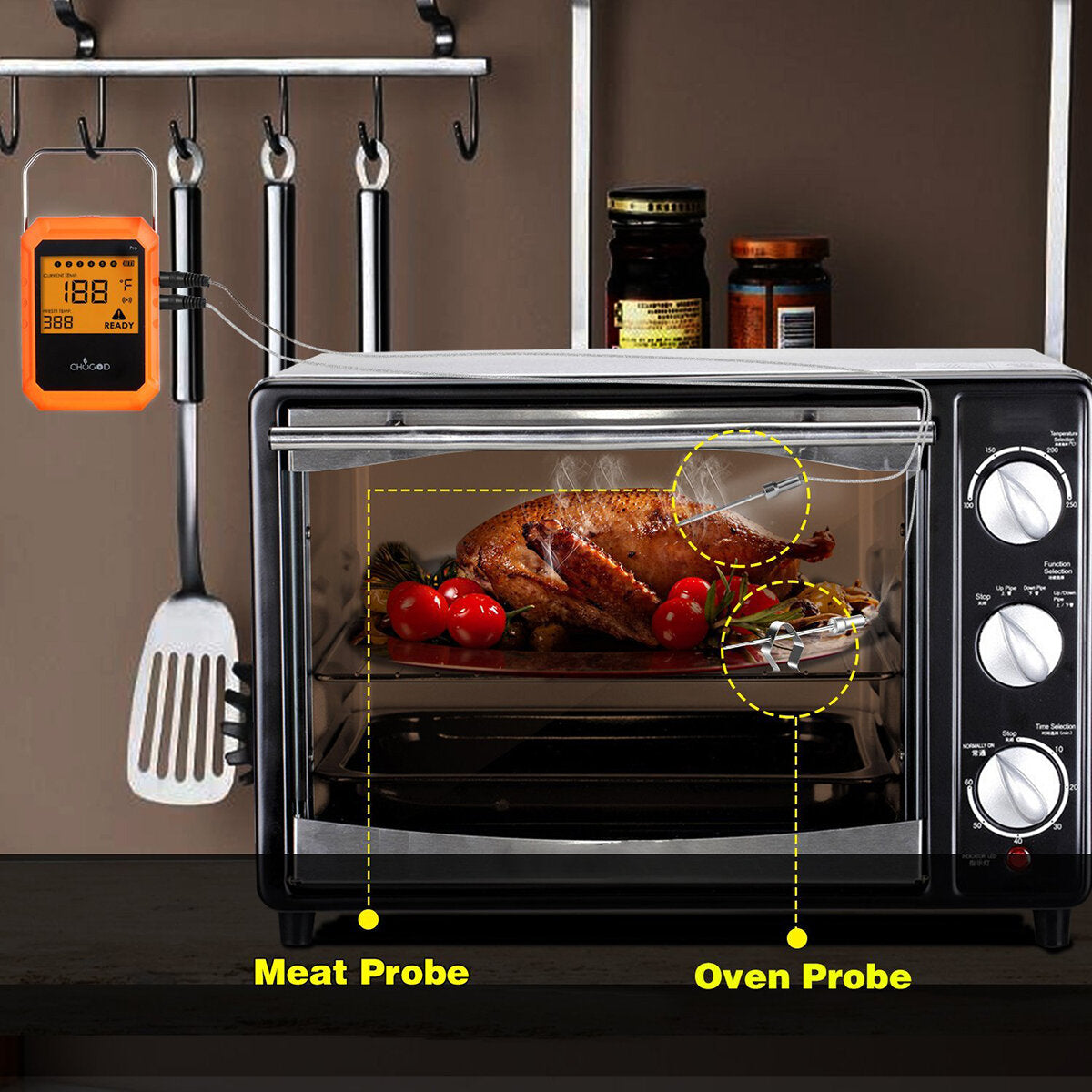 Six Channel Professional Edition bluetooth Barbecue Thermometer Digital Oven Thermome