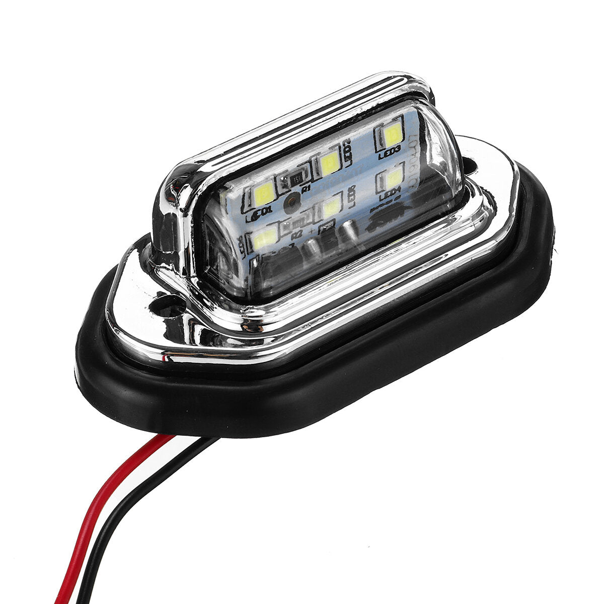 2PCS 10-30V 12V 24V 6 SMD LED License Plate Tag Lights Lamps For Boat Truck SUV Trailer Truck Trailer VAN Caravan Universal