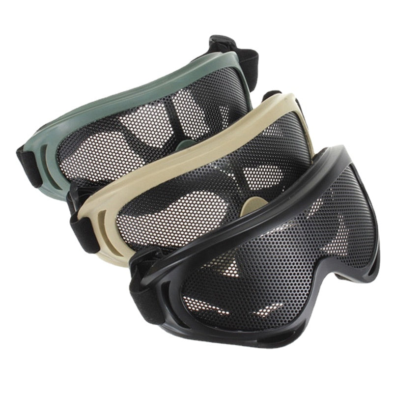 Outdoor Hiking Eyewear Airsoft Tactical Eye Protection Mask Metal Mesh Glasses Camping Hunting Safety Goggle