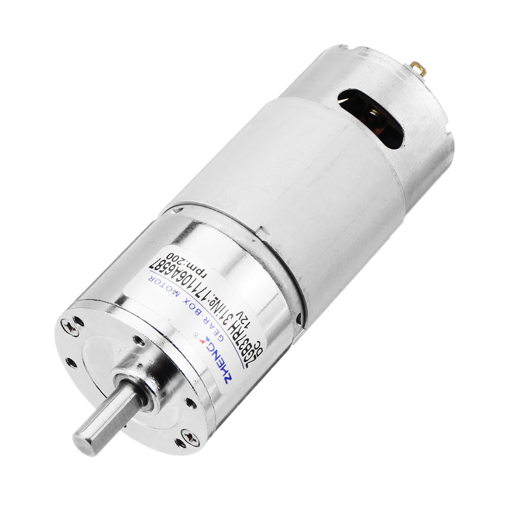 12V 200rpm Gear Motor Reduction Motor DC Motor