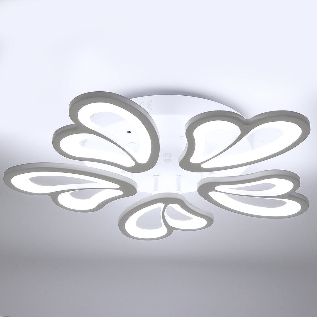 5 Heads Modern Ceiling Lamp+Remote Control AC 110-220V Living Room Bedroom Study Light