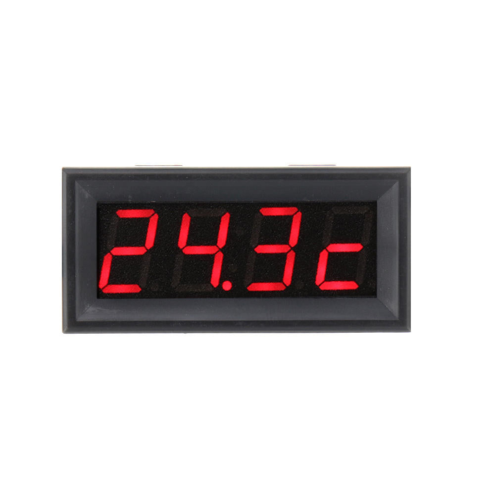 0.56 Inch 200V 3-in-1 Time + Temperature + Voltage Display with NTC DC7-30V Voltmeter Black Watch Clock Digital Tube