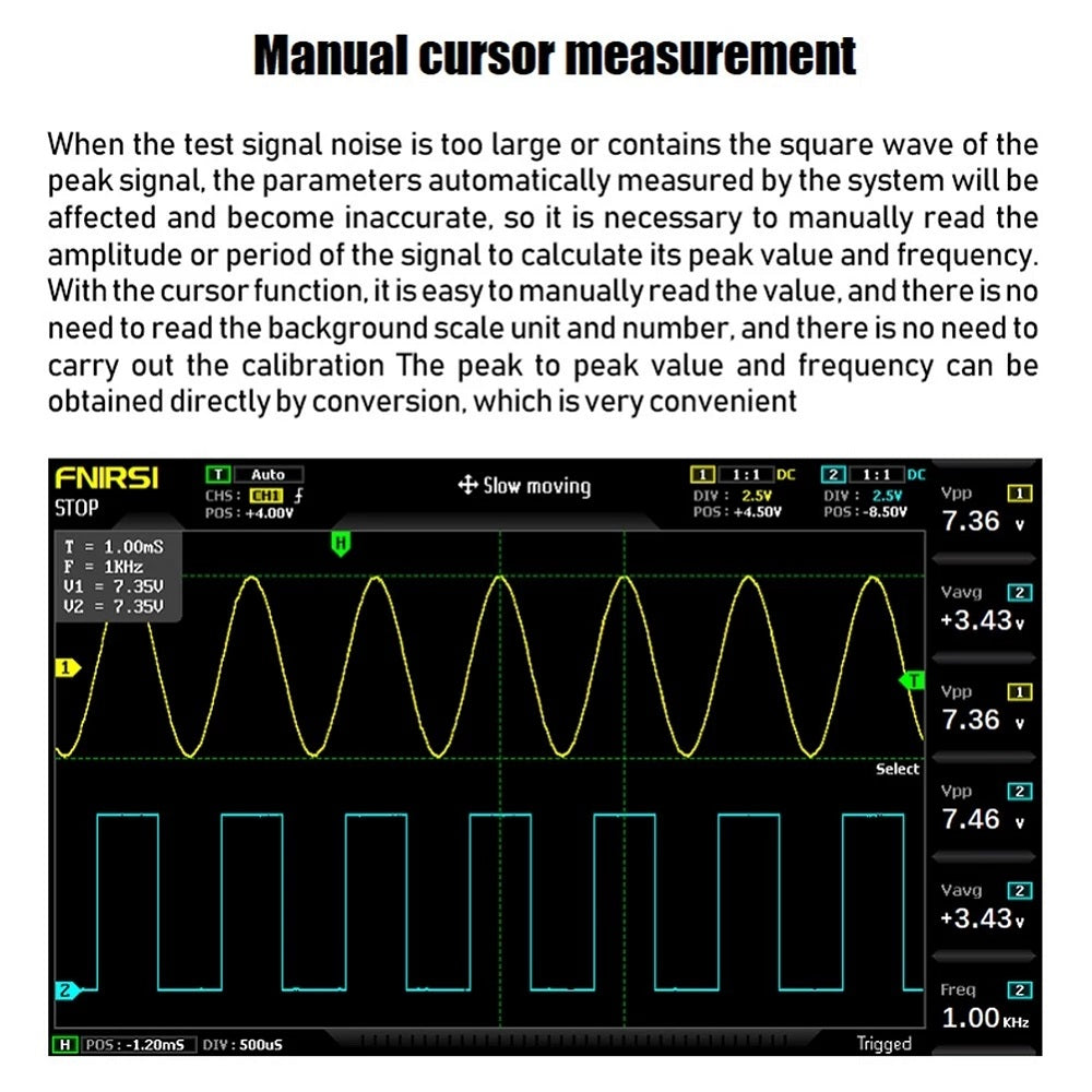 7 Inch TFT LCD Display Screen 2 In 1 Dual Channel Input Storage Oscilloscope Digital Signal Generator