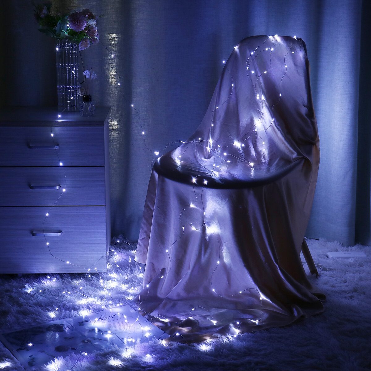 LED Window Curtain Lights for Bedroom Parties Wedding Backdrop Patio and Wall Decorations