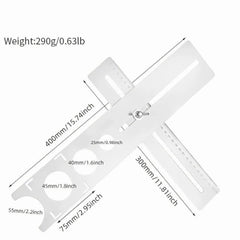 Portable Stainless Steel Ceramic Tile Hole Locator Punching Adjustable Tool