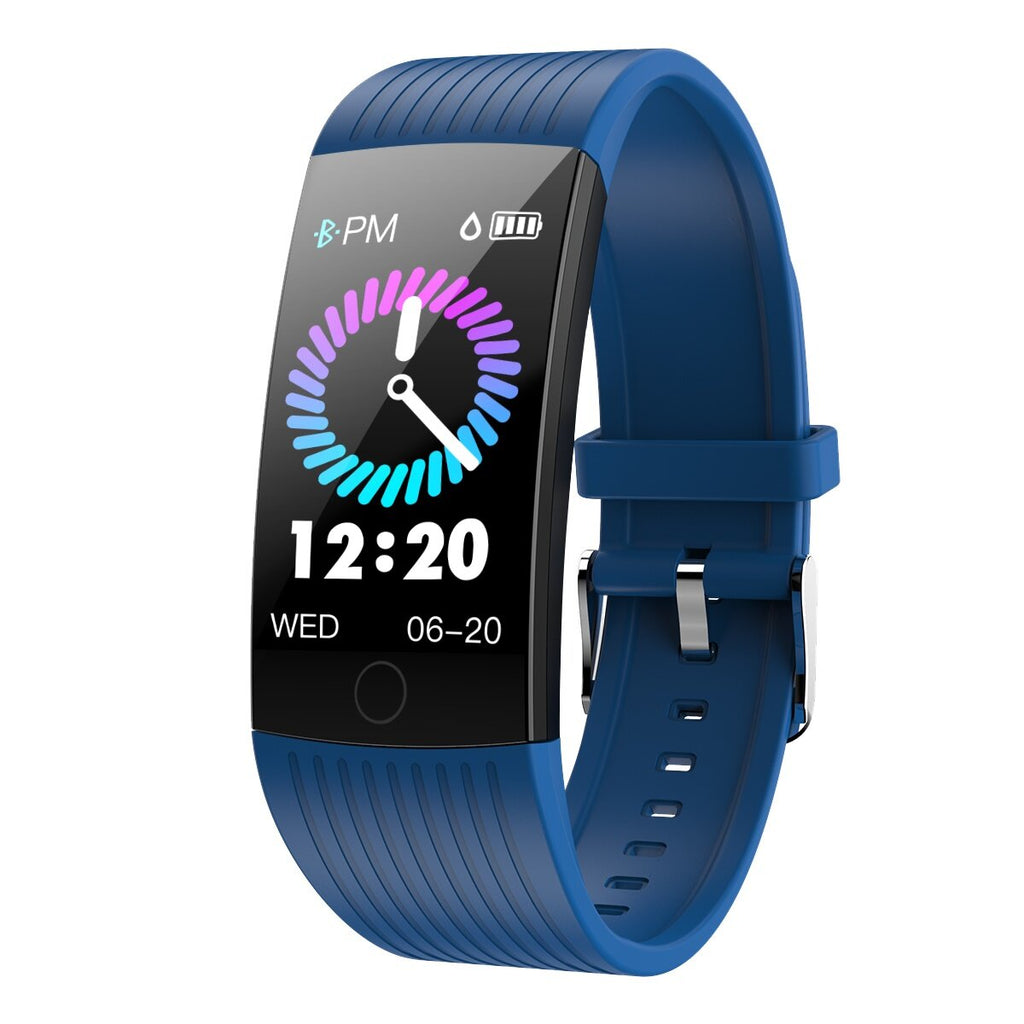 1.14 IPS Large Screen Heart Rate Blood Pressure Monitor Physiological Reminder Fitness Tracker IP68 Waterproof USB Charging Smart Watch