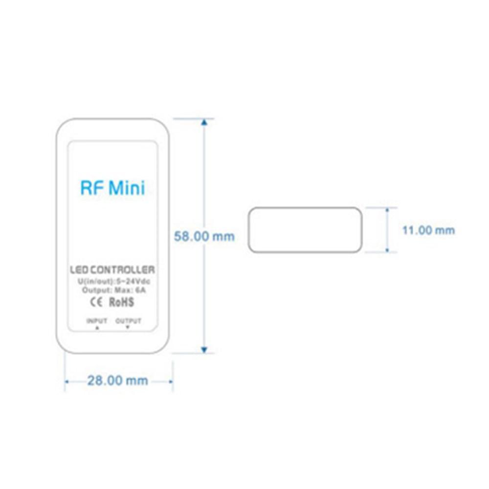 Ultra Thin Wireless Remote Control CCT Color TemperatureRF LED Dimmer Controller for Strip Light