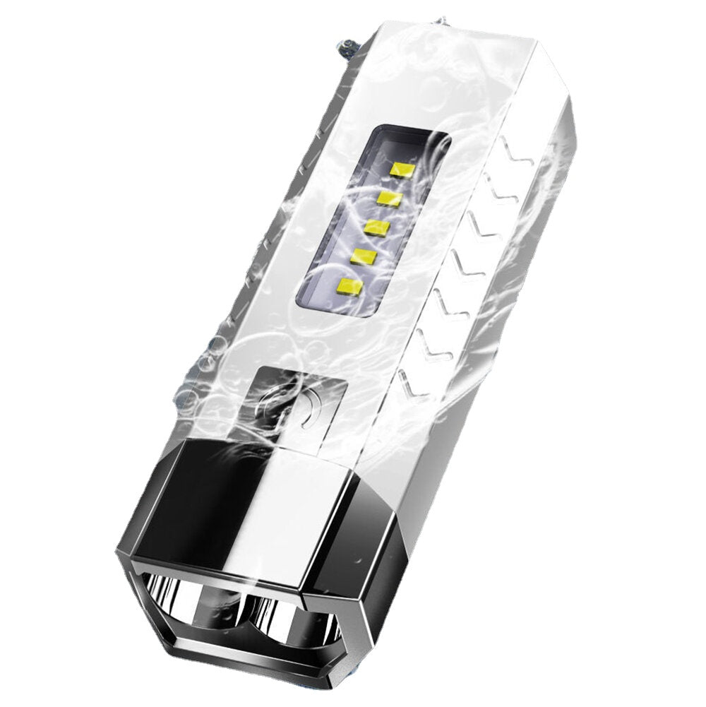 2*LED+5*COB Three Light Sources Flashlight 18650 USB Rechargeable Portable Waterproof Led Torch With Power Bank Function