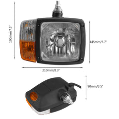 24V Left Universal Headlights Headlamps Indicator Lamps For Tractor Excavator Wired
