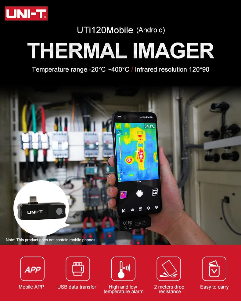 GreenZech Mobile 120 Series | Smartphone Thermal Imaging Camera | 120x90 HD Infrared Imager for iOS & Android