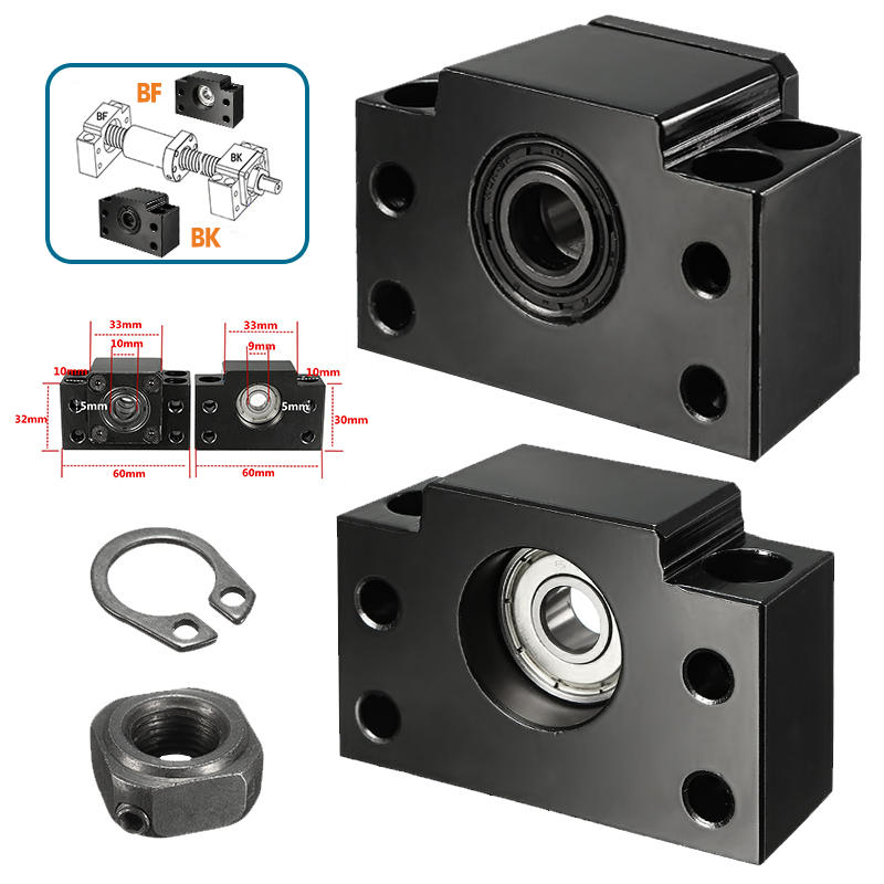 2pcs BK10 BF10 Ball Screw End Supports Bearing Blocks for Ball Screw SFU1204 CNC Machine