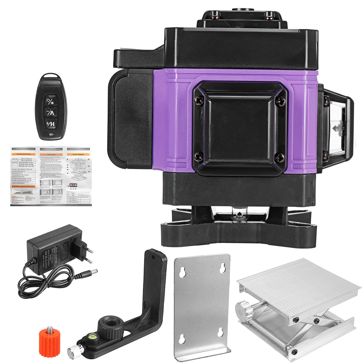 3D 12 Lines Green Light Laser Level Auto Self Leveling 360 Rotation Horizontal Vertical Measuring Tool