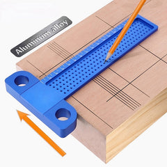 Crossed T Ruler 7inch Woodworking Scribe Precision Measuring Tools