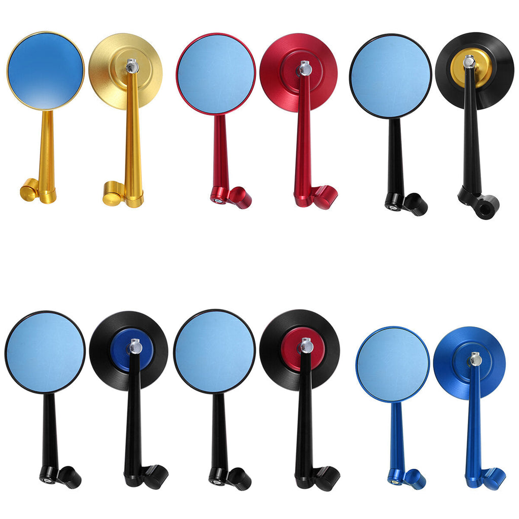 Pair Motorcycle Motorbike Handlebar Side Mirrors Mirror Rearview