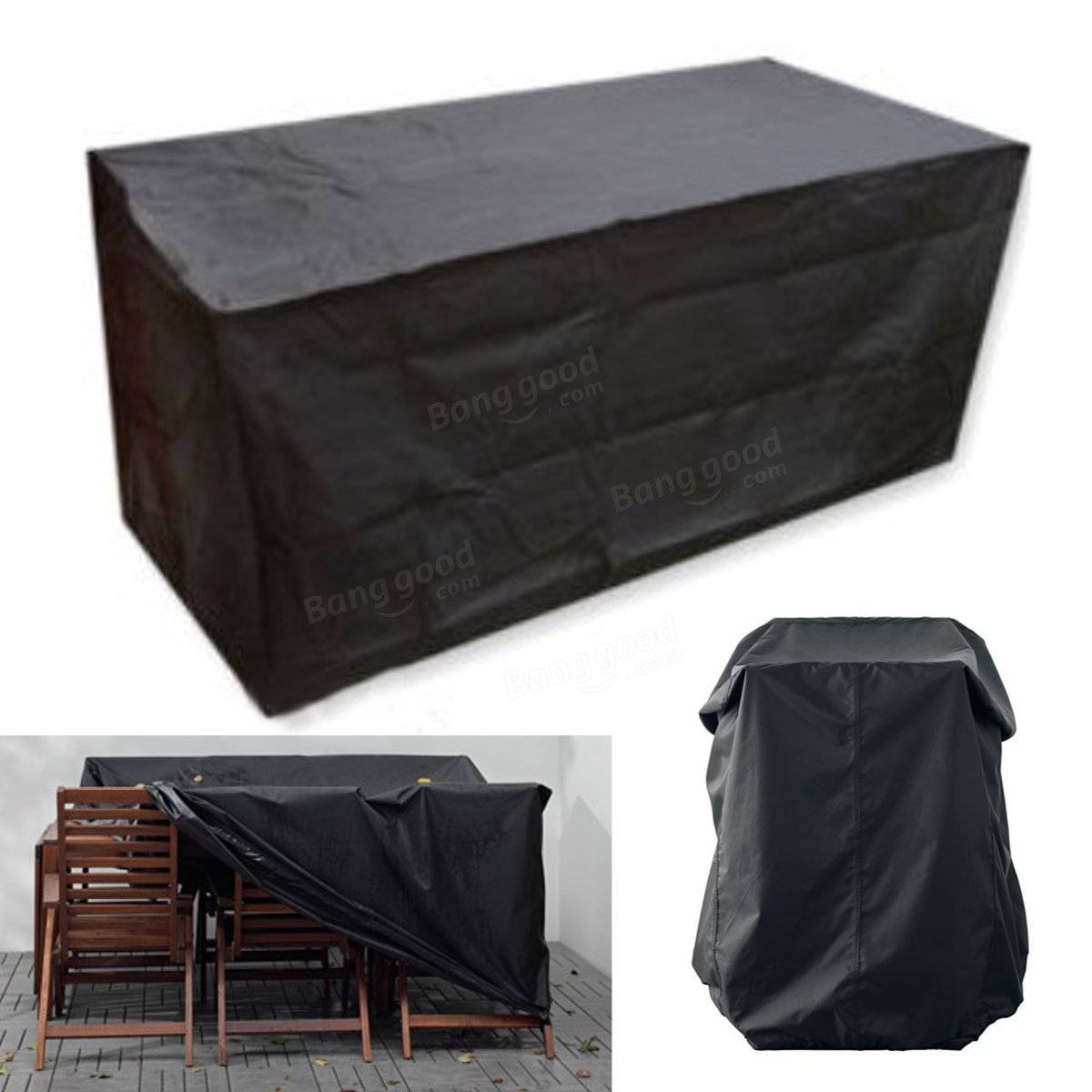 123x61x72CM Outdoor Trestle Table Anti-dust Cover Waterproof Desk Chair Protector