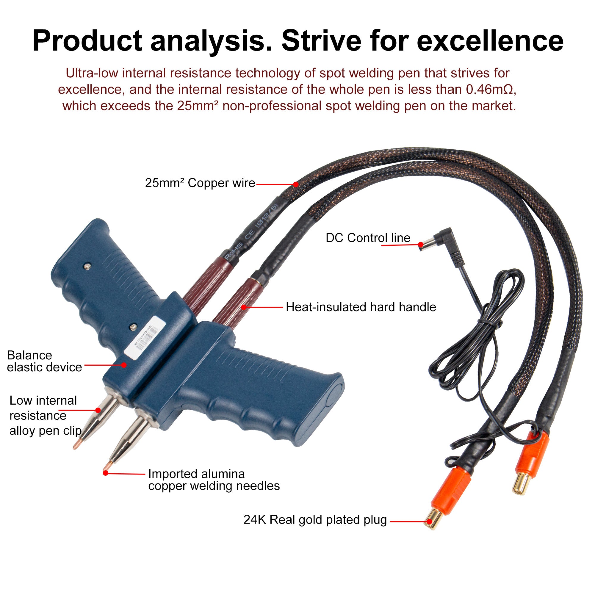 Dual-Mode Spot Welding Tool for Nickel-to-Nickel & Pure Nickel, High-Energy Double Pulse & Ultra-Low Internal Resistance