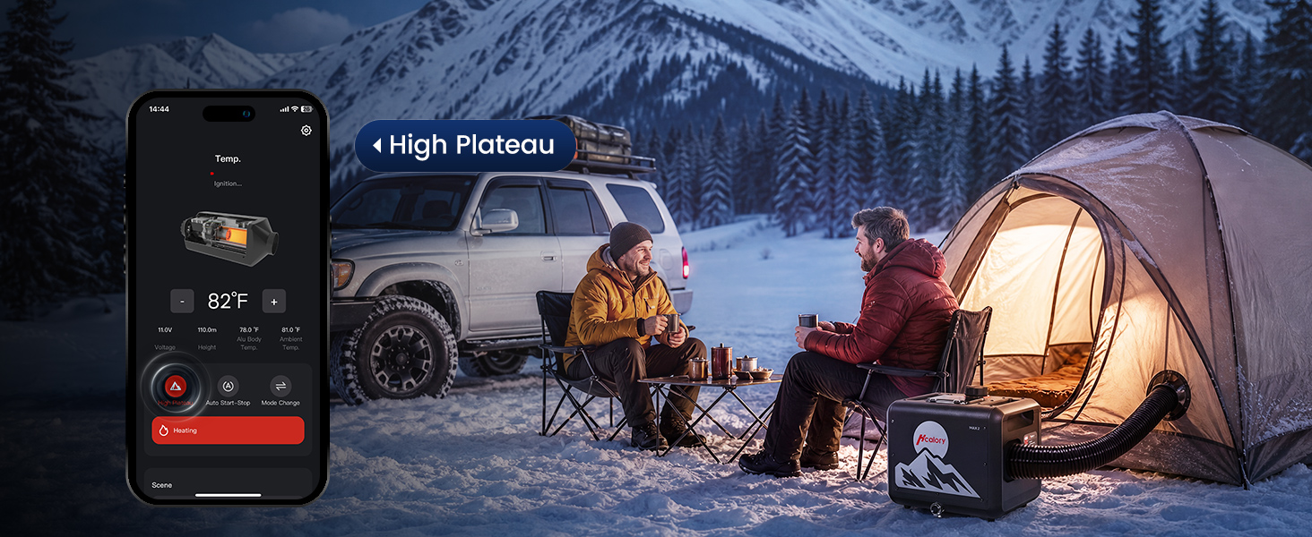 MAX 2 8KW 7.9L All-in-One Diesel Heater, App Control, Wireless Temperature Sensor & Adaptive Mode for RV, Camper & Truck