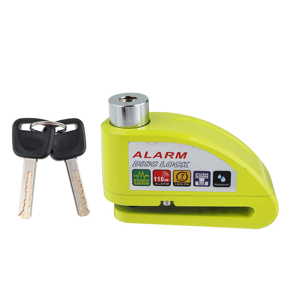 110DB Motorcycle Lock Alarm Disc Wheel Brake Pouch Lock Alarm Kit Bike Scooter Security Anti-theft 2 Keys