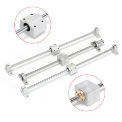 13pcs 400mm CNC Parts Optical Axis Guide Bearing Housings Aluminum Rail Shaft Support Screws Set