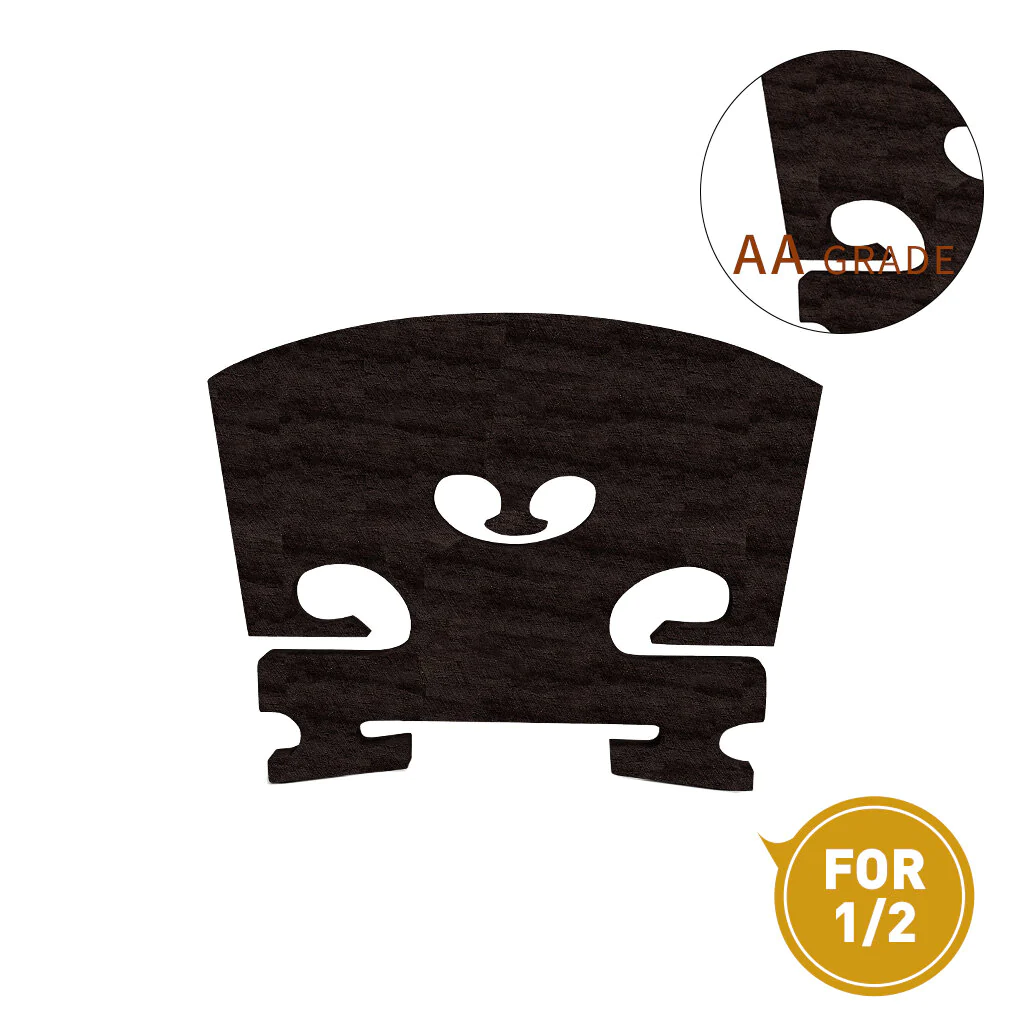 1PC Master Ebony Violin Bridge 4/4 3/4 1/2 1/4 1/8 Size Violin Bridge Musical Instrument