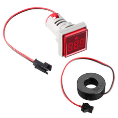 Square Ammeter Large Digital Tube Ammeter Indicator Light Ammeter Pack4