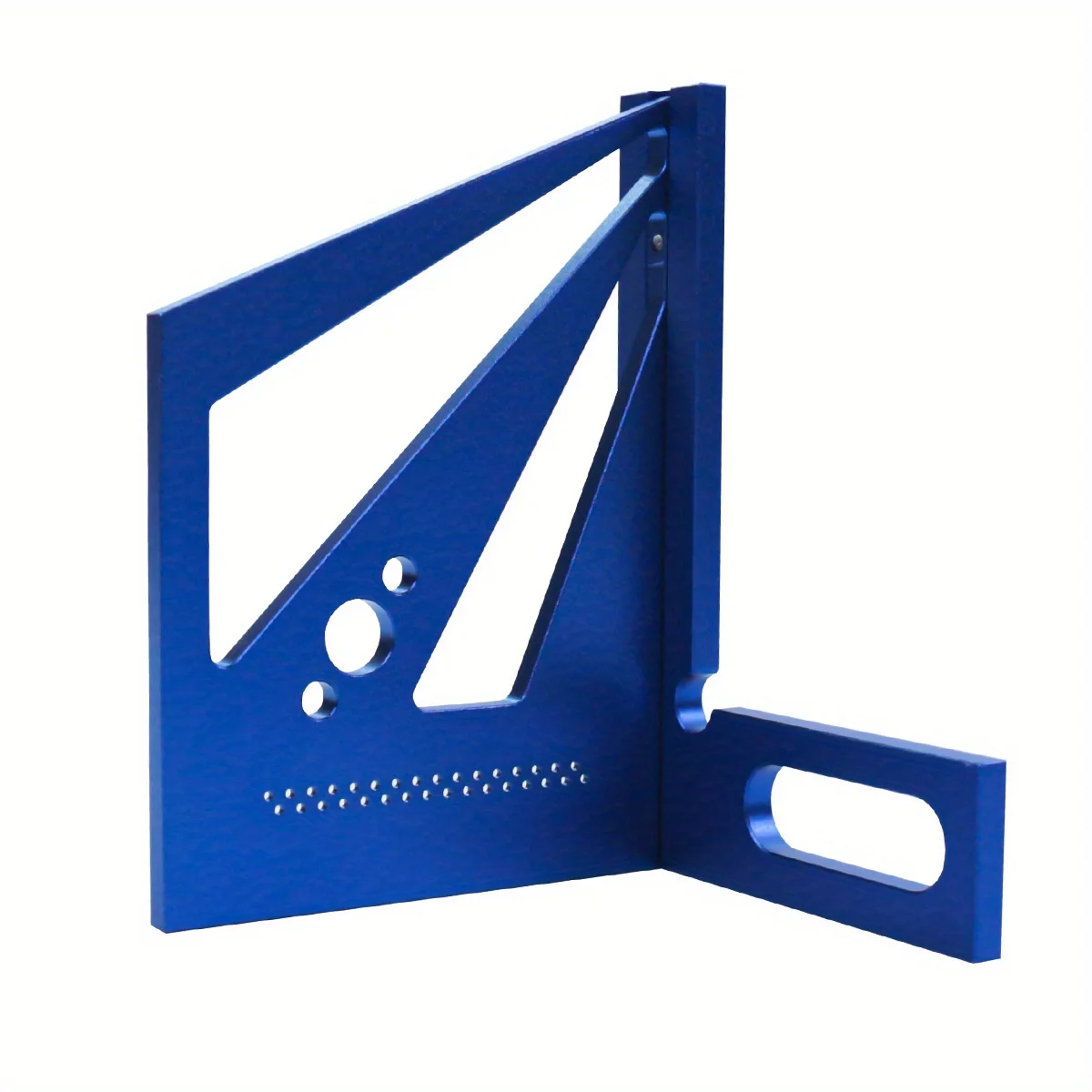 3D Multi-Angle Square Protractor - Aluminum Alloy, Measures 22.5°-90°, Precision Tool for Woodworking, Blue/Red Options