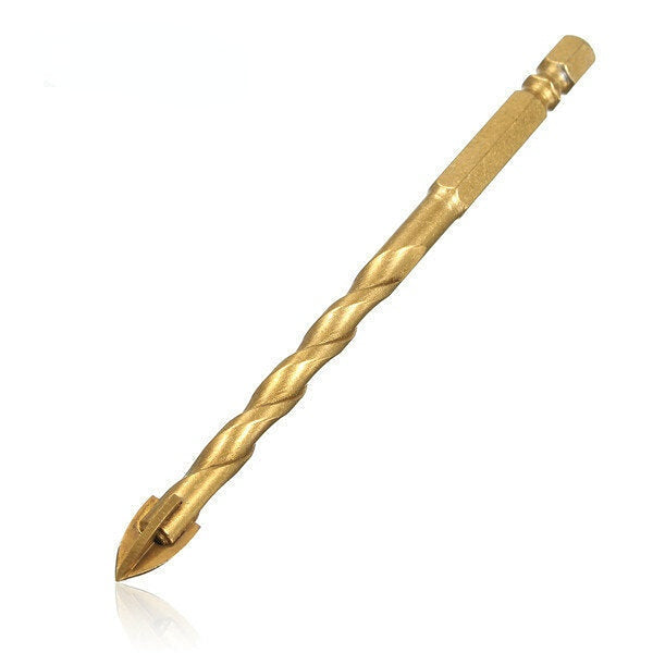Hex Shank Tile Glass Cross Spear Head Long Drill Bit 6/8/10/12mm With Tungsten Carbide Tip