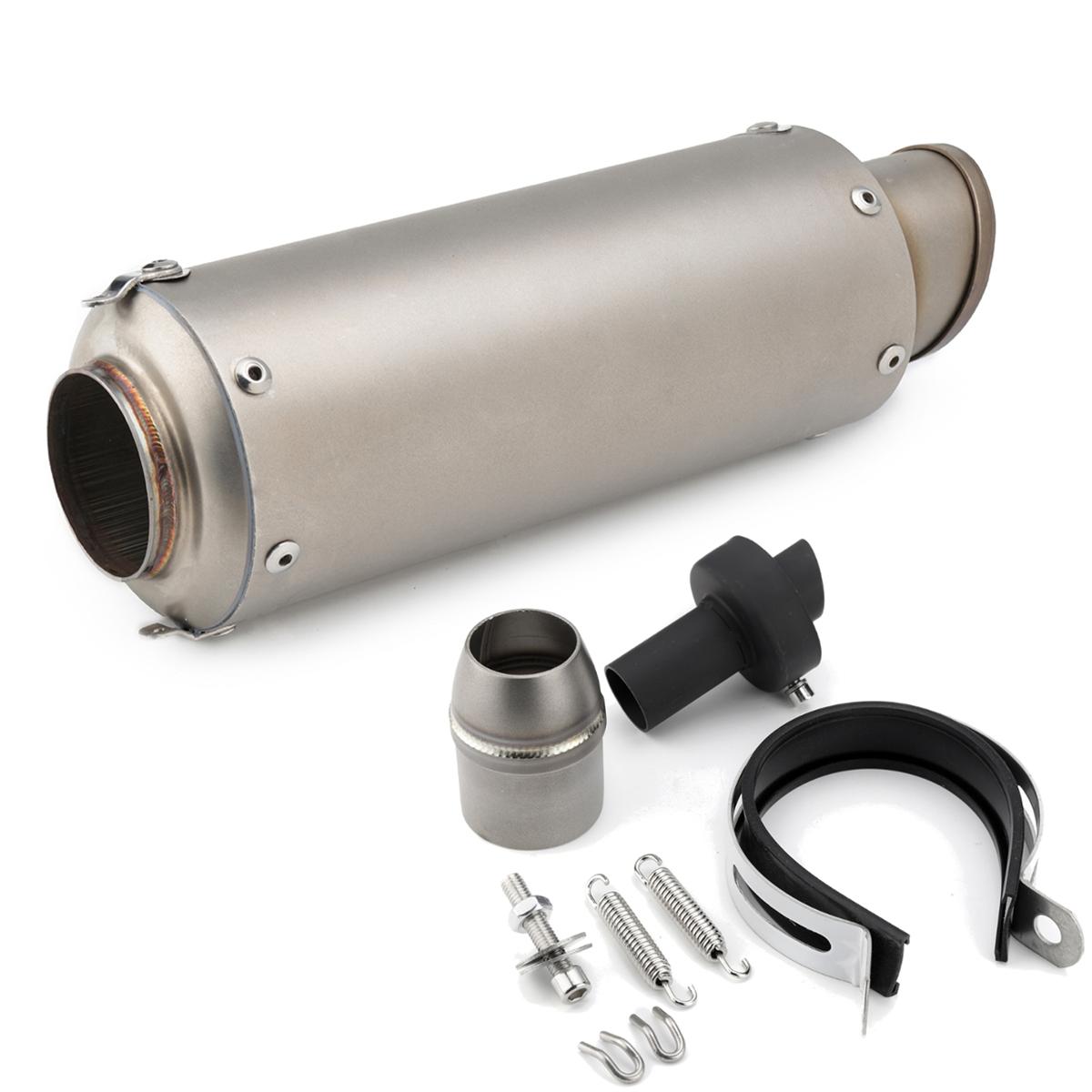 38-51mm Motorcycle Exhaust Street Sport Bike Carbon Stainless Steel Muffler Universal