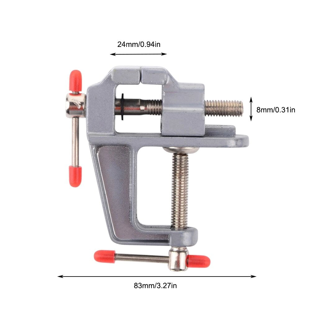 Premium Mini Bench Vise - Lightweight Aluminum, 30mm Jaw Opening, Ideal for Crafts, Woodworking, and Electronics