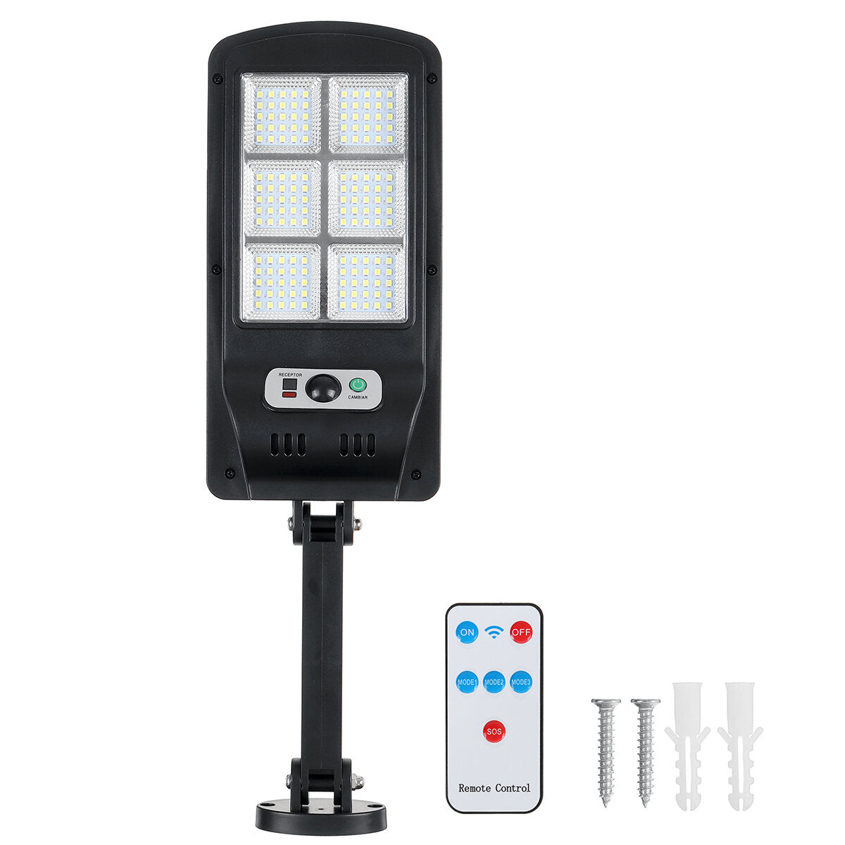 LED Solar Wall Light Garden Security Lamp PIR Motion Sensor IP65 Remote Control