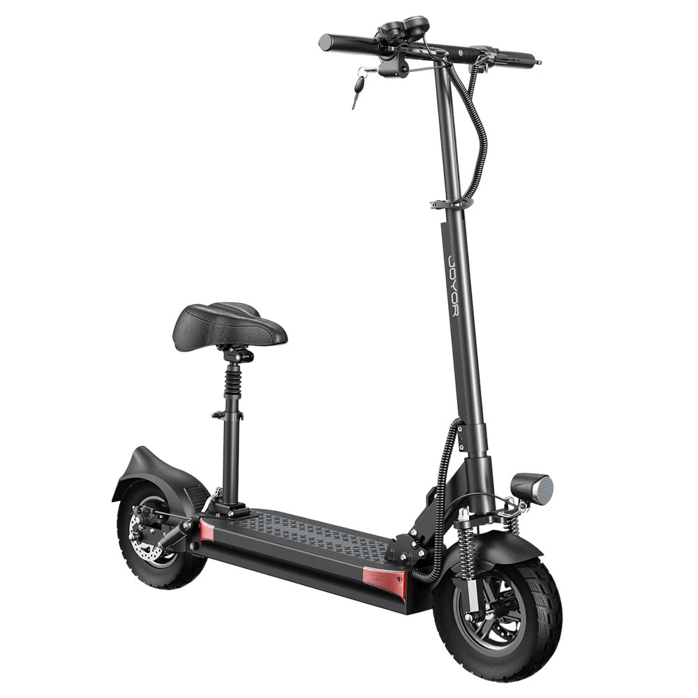 Electric Scooter With Seat 48V 18Ah 500W Recommended Top Speed 25KM/H 10inch Folding Moped Electric Scooter 60KM Mileage Max Load 120Kg